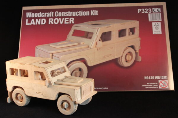 Wooden Construction 3D Model Land Rover